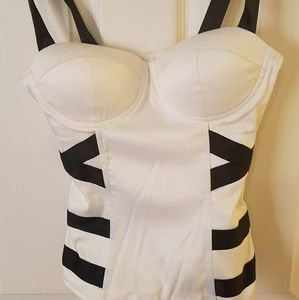 Charlotte Russe bustier white top